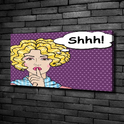 Canvas wall art Woman comic book