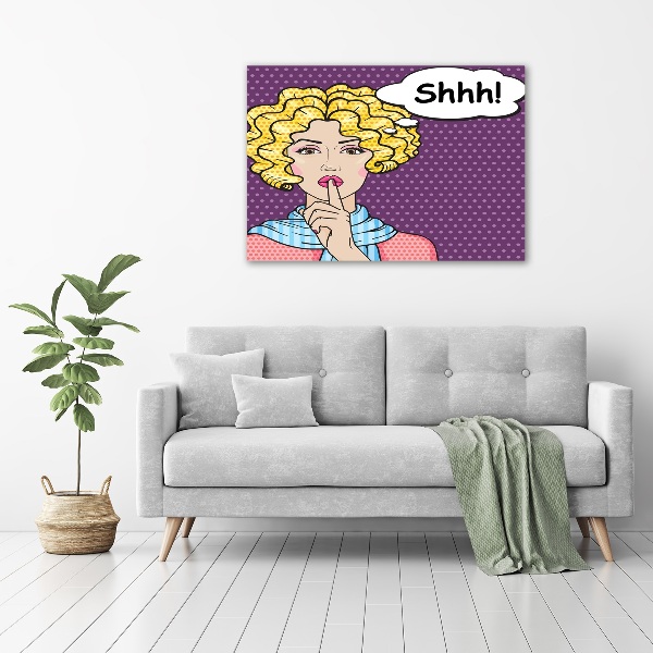 Canvas wall art Woman comic book