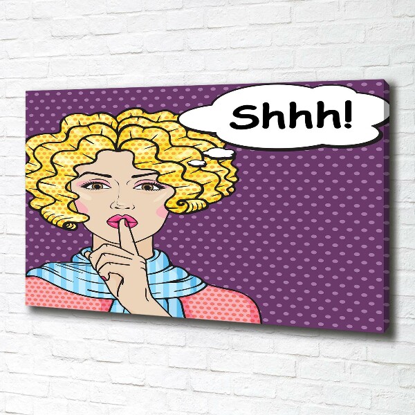 Canvas wall art Woman comic book