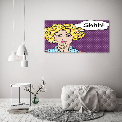 Canvas wall art Woman comic book