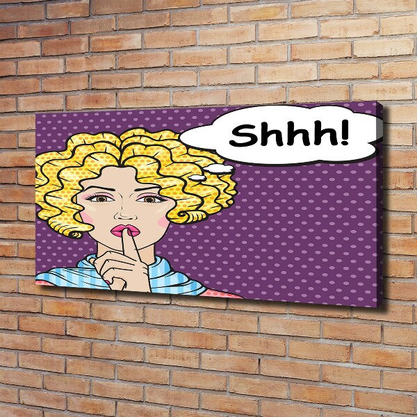 Canvas wall art Woman comic book