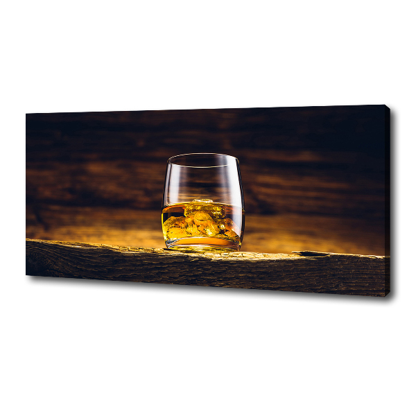 Canvas wall art Bourbon in a glass