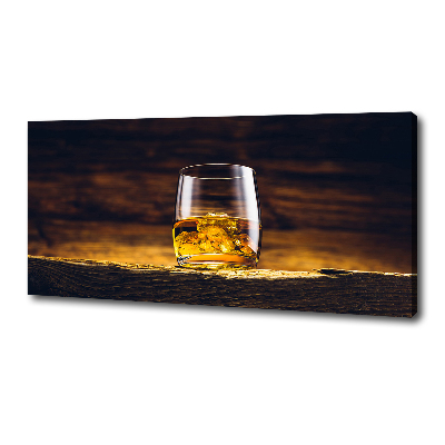 Canvas wall art Bourbon in a glass