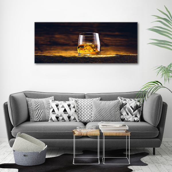 Canvas wall art Bourbon in a glass