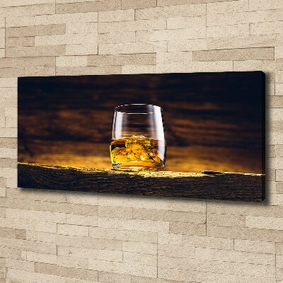 Canvas wall art Bourbon in a glass