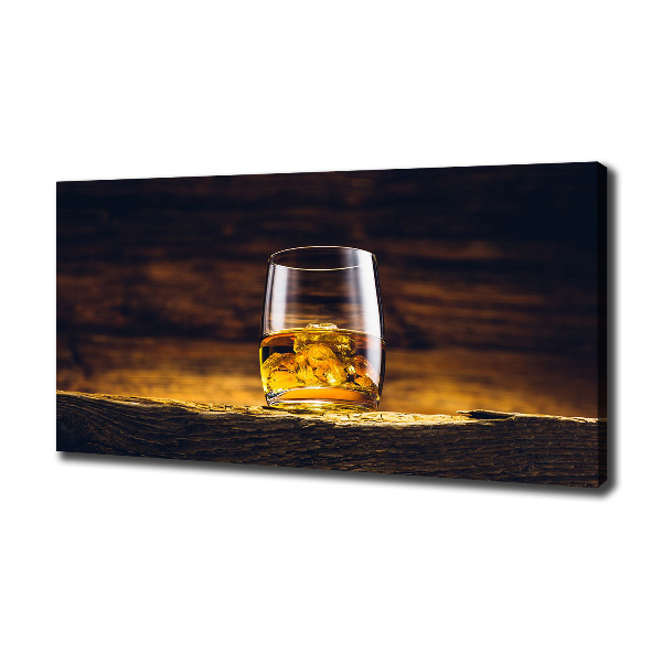 Canvas wall art Bourbon in a glass