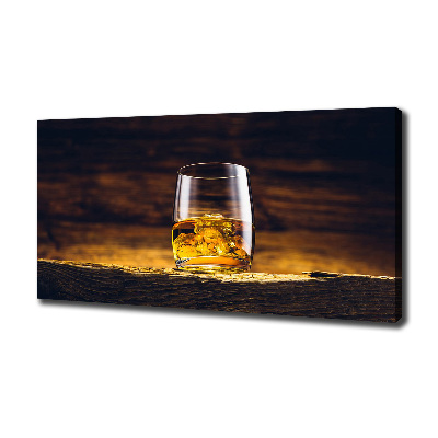 Canvas wall art Bourbon in a glass