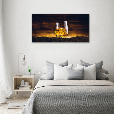 Canvas wall art Bourbon in a glass