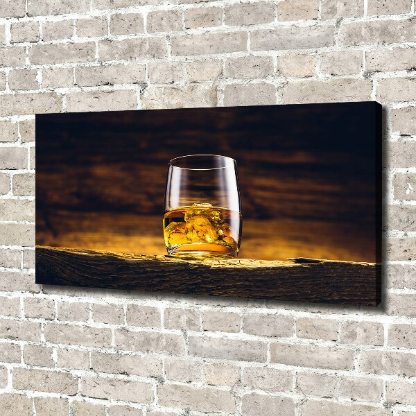 Canvas wall art Bourbon in a glass