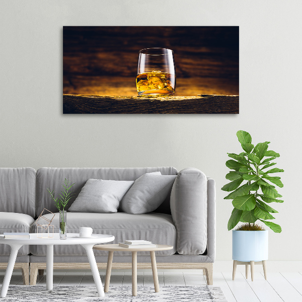 Canvas wall art Bourbon in a glass