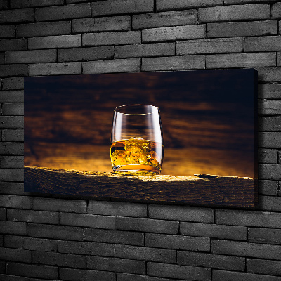 Canvas wall art Bourbon in a glass