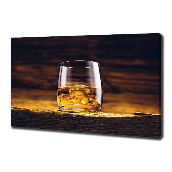 Canvas wall art Bourbon in a glass