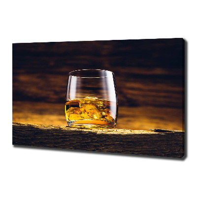 Canvas wall art Bourbon in a glass