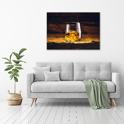 Canvas wall art Bourbon in a glass