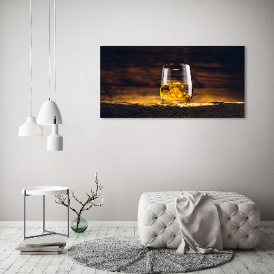 Canvas wall art Bourbon in a glass