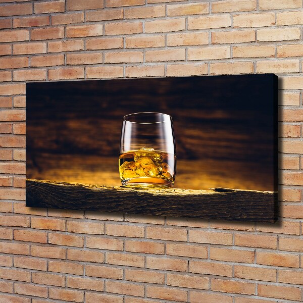 Canvas wall art Bourbon in a glass