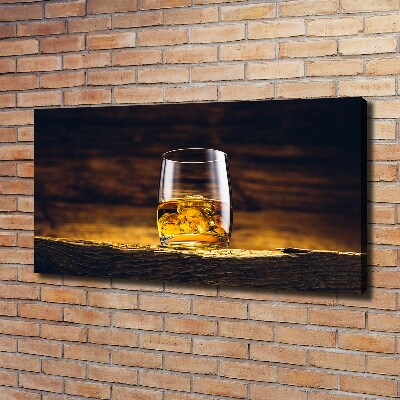 Canvas wall art Bourbon in a glass