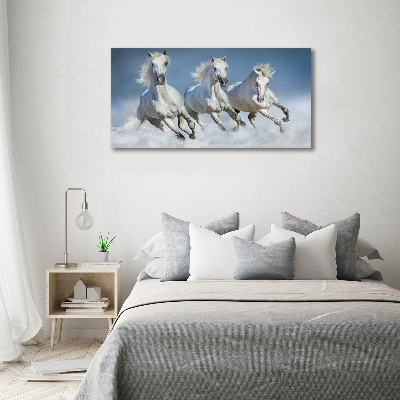 Canvas wall art Horses at gallop