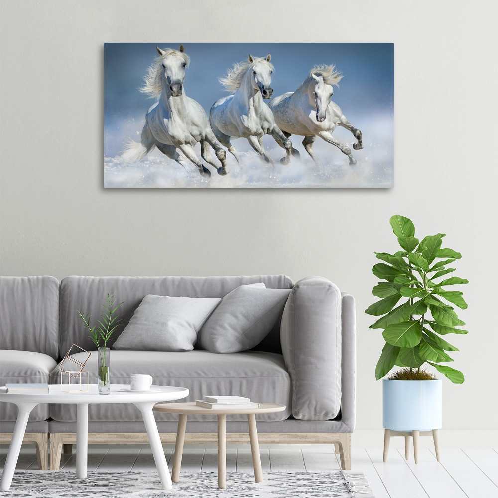 Canvas wall art Horses at gallop