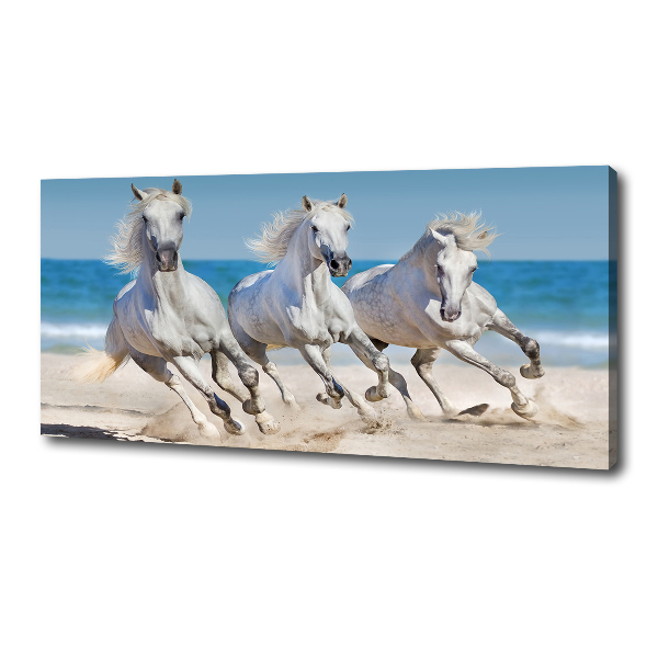 Canvas wall art White horses beach