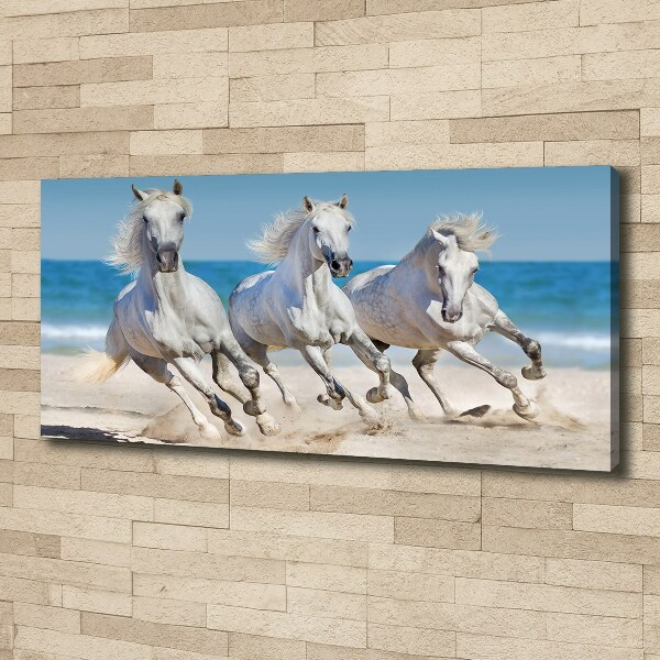 Canvas wall art White horses beach