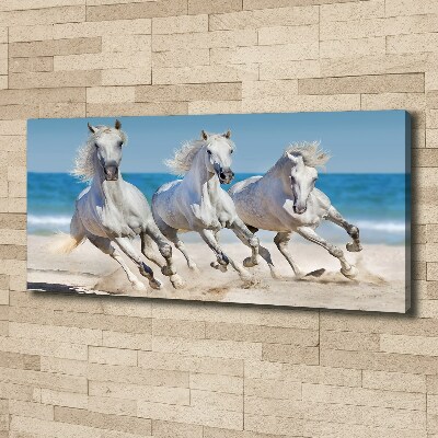 Canvas wall art White horses beach