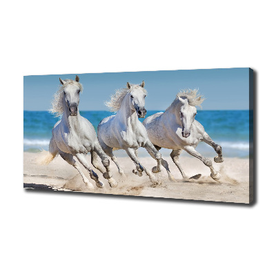 Canvas wall art White horses beach