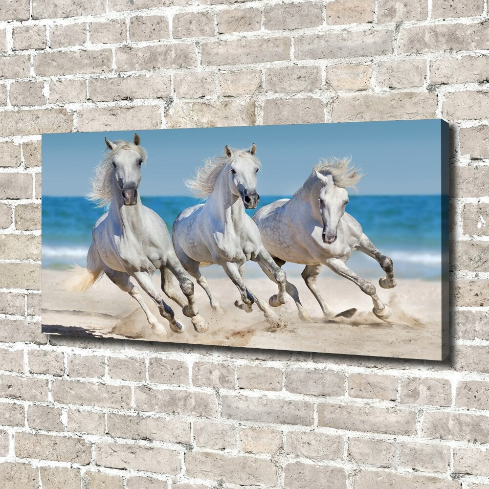 Canvas wall art White horses beach