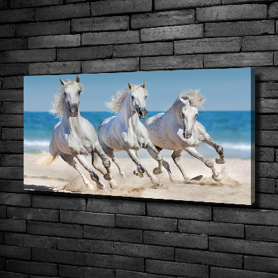 Canvas wall art White horses beach