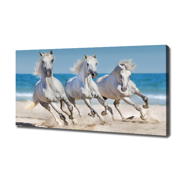 Canvas wall art White horses beach