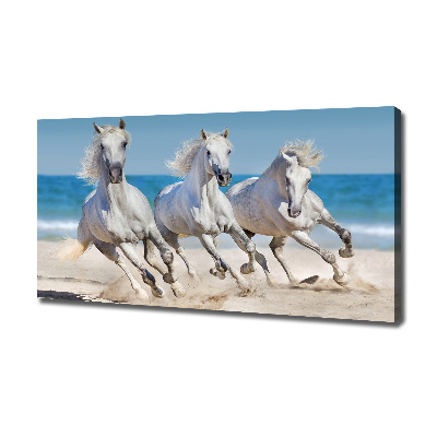 Canvas wall art White horses beach