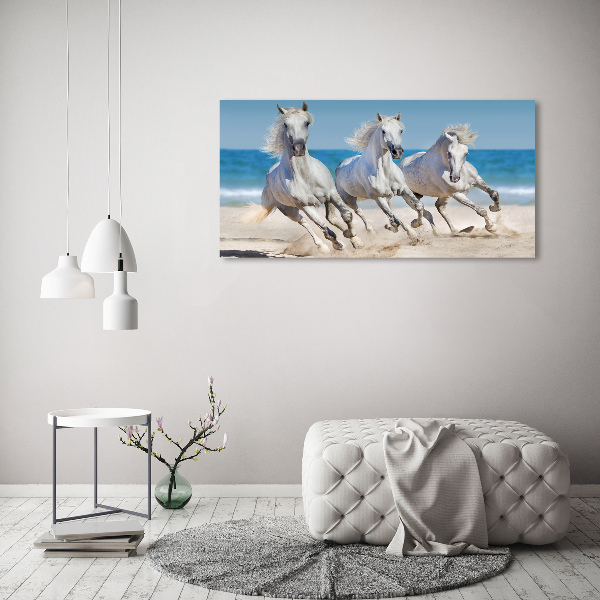 Canvas wall art White horses beach