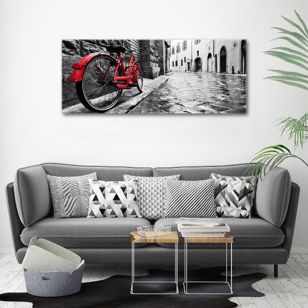 Canvas wall art Red bike