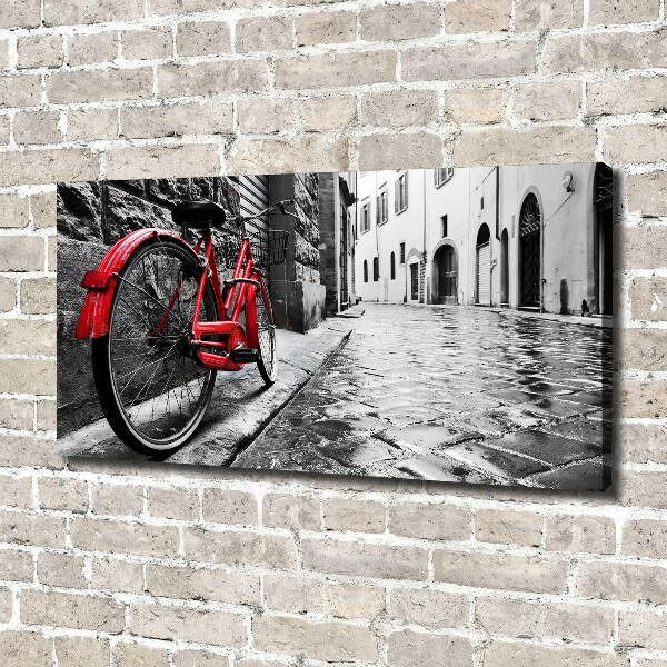 Canvas wall art Red bike