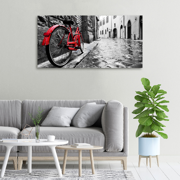 Canvas wall art Red bike