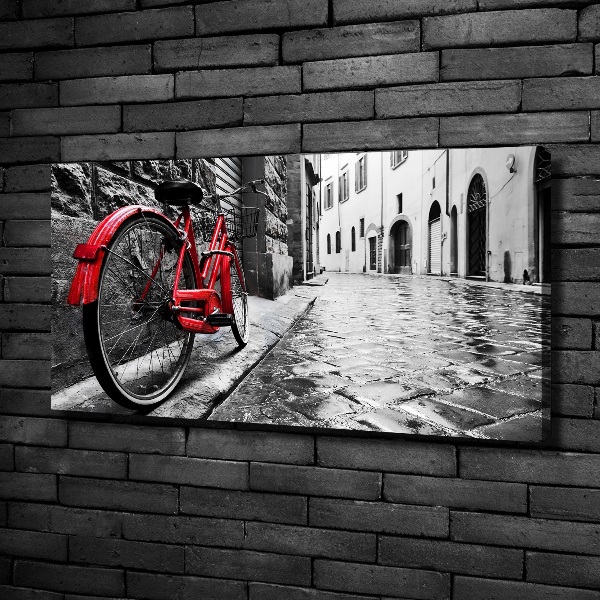 Canvas wall art Red bike