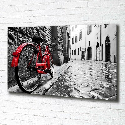 Canvas wall art Red bike