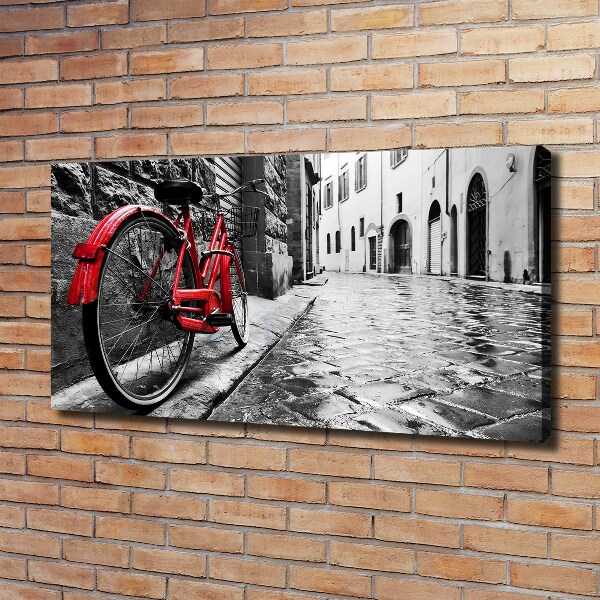 Canvas wall art Red bike