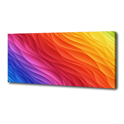 Canvas wall art Colorful waves