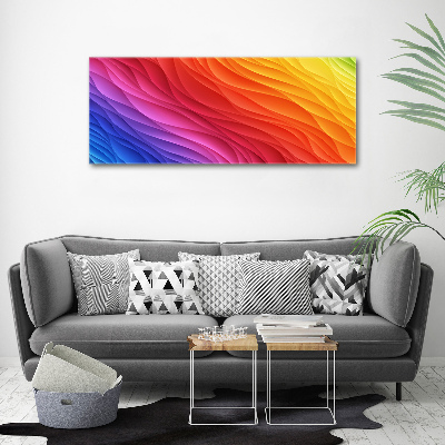 Canvas wall art Colorful waves