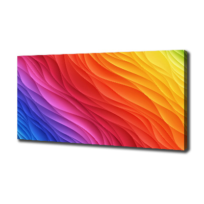 Canvas wall art Colorful waves