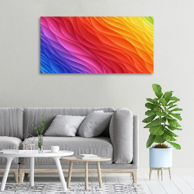 Canvas wall art Colorful waves