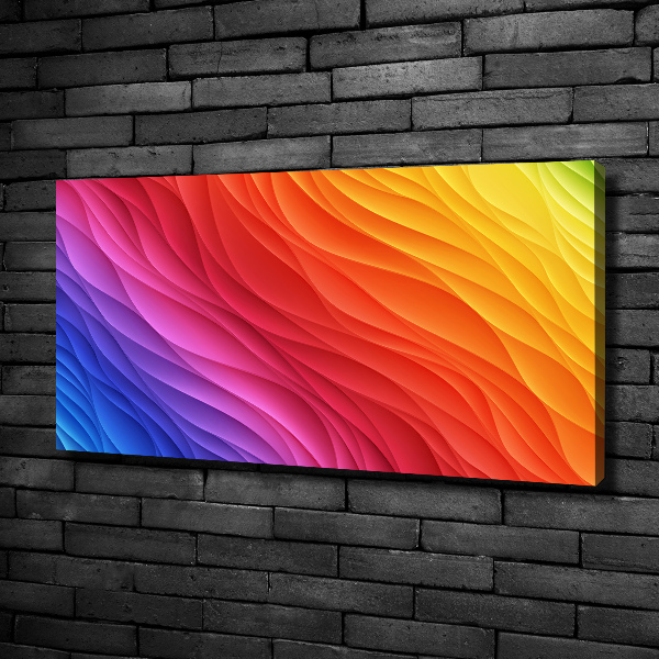 Canvas wall art Colorful waves