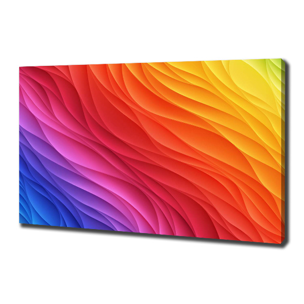 Canvas wall art Colorful waves