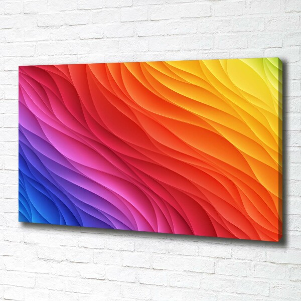 Canvas wall art Colorful waves