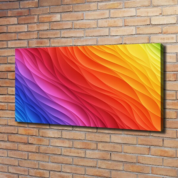 Canvas wall art Colorful waves