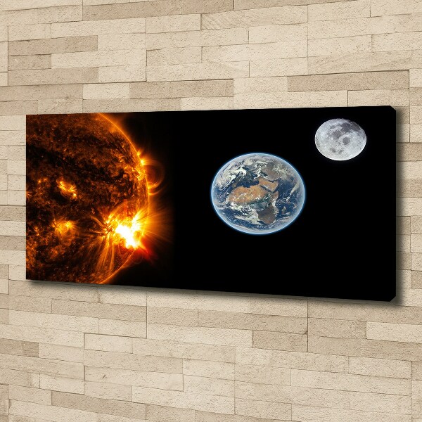 Canvas wall art Solar system