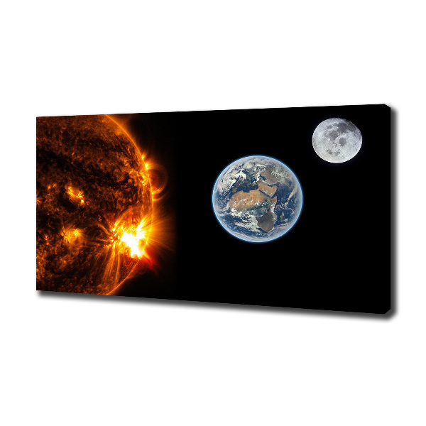 Canvas wall art Solar system