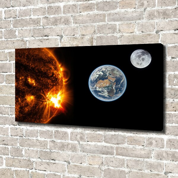 Canvas wall art Solar system