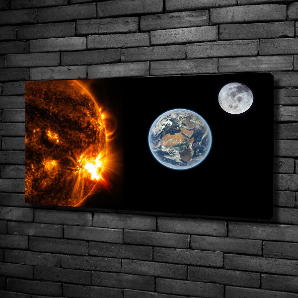 Canvas wall art Solar system